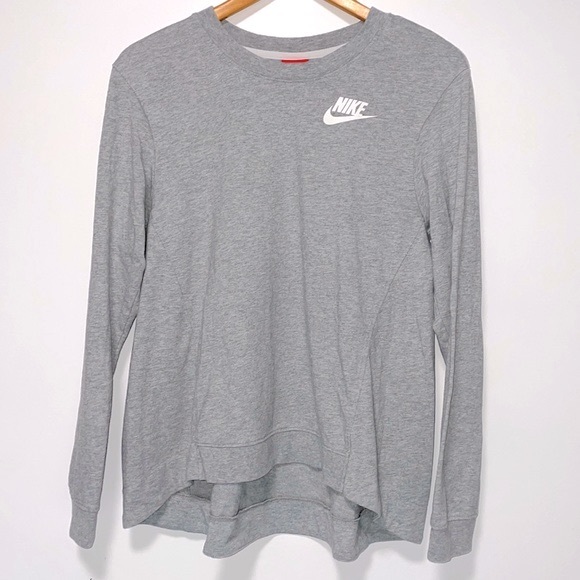 NIKE | Light Grey Long Sleeve Round Neck Sweater - Picture 1 of 7